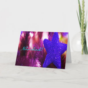 Cartes Pour Fêtes Annuelles Star bleue de Noël Navidad