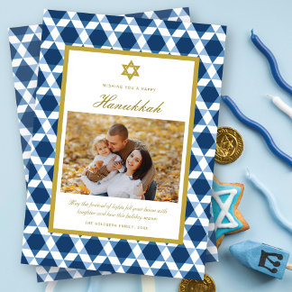 Cartes Pour Fêtes Annuelles Star Classique De David Motif Frame Hanoukka Photo