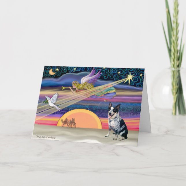 Cartes Pour Fêtes Annuelles Star de Noël - Chien de bétail australien (Devant)