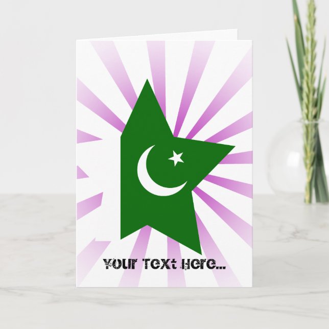Cartes Pour Fêtes Annuelles Star du Pakistan (Devant)