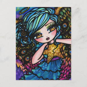 Cartes Pour Fêtes Annuelles Star of Wonder Peacock Angel Christmas Fantasy