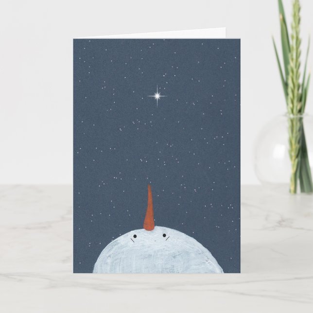 Cartes Pour Fêtes Annuelles Star Snowman (Devant)
