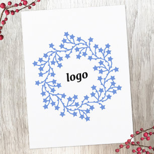 Cartes Pour Fêtes Annuelles Star Wreath Logo Business