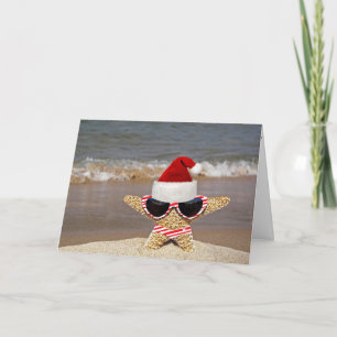 Cartes Pour Fêtes Annuelles Starfish de Noël en vacances