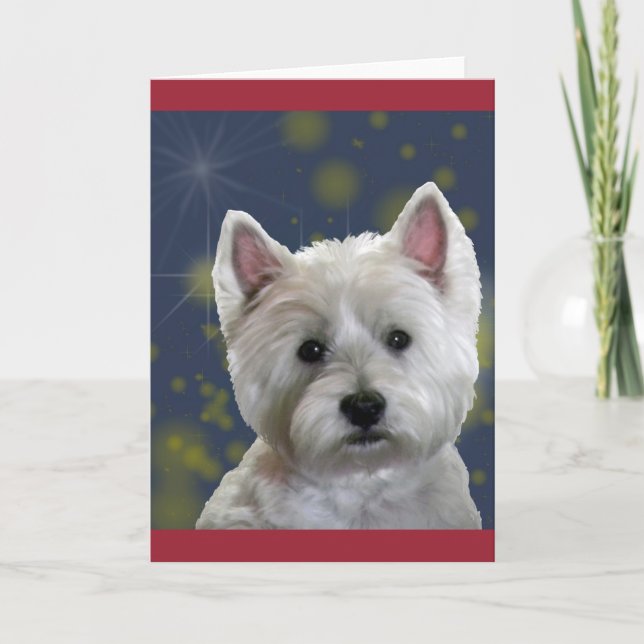 CARTES POUR FÊTES ANNUELLES STARLIGHT WESTIE (Devant)