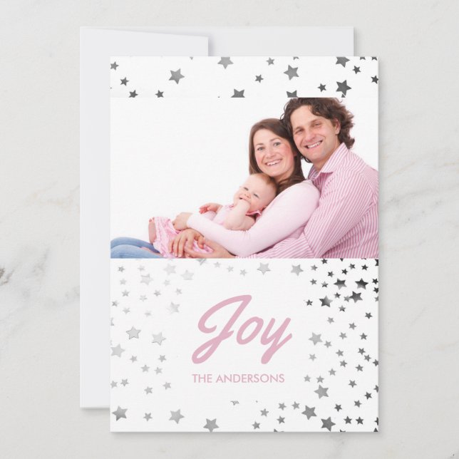 Cartes Pour Fêtes Annuelles Starry Joy Christmas Holiday Photo (Devant)