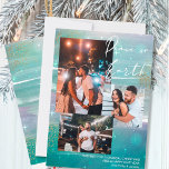 Cartes Pour Fêtes Annuelles Starry Night Peace on Earth 3 Photo Collage Vert<br><div class="desc">Créez votre propre 3 photo collage carte de vacances, avec de la lettre de la Paix sur Terre, sur un arrière - plan de nuit étoilé. Le design se compose de traits de brosse aquarelle, dans les tons vert menthe rose et gris, avec étoiles, lumière étoilée et poussière d'or. Peace...</div>