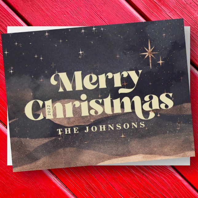 Cartes Pour Fêtes Annuelles Starry Night Winter Sky Moderne Élégant Chic (Créateur téléchargé)