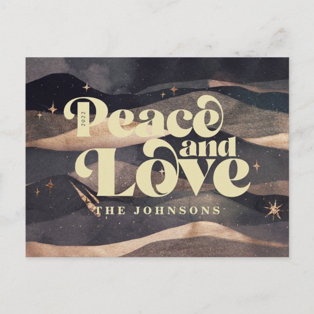 Cartes Pour Fêtes Annuelles Starry Night Winter Sky Moderne Élégant Chic (Devant)