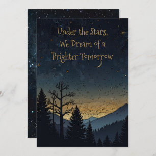 Cartes Pour Fêtes Annuelles Starry Nouvel An Golden Dreams
