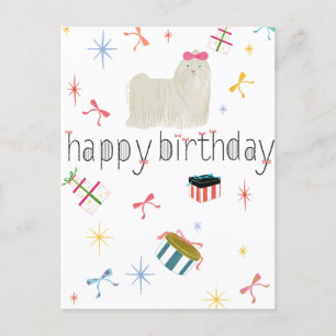 Cartes Pour Fêtes Annuelles Starry Sparkle mignon voeu chiot