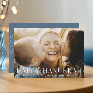 Cartes Pour Fêtes Annuelles Starry Wish Elegant Hanoukka Photo