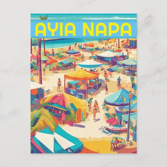 Cartes Pour Fêtes Annuelles Station touristique d'Ayia Napa Chypre (Devant)