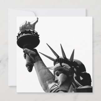 Cartes Pour Fêtes Annuelles Statue de la Liberté Noir & Blanc