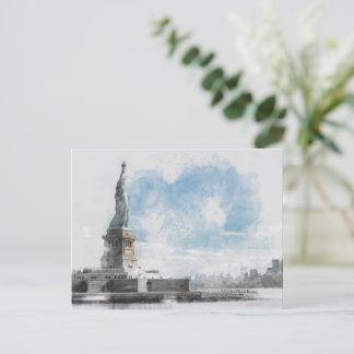 Cartes Pour Fêtes Annuelles Statue de la Liberté USA Holiday - Manhattan NYC