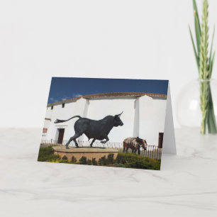 Cartes Pour Fêtes Annuelles Statue du taureau et cheval espagnol