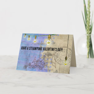 Cartes Pour Fêtes Annuelles Steampunk Edison Lights sur un fil Valentine's Day