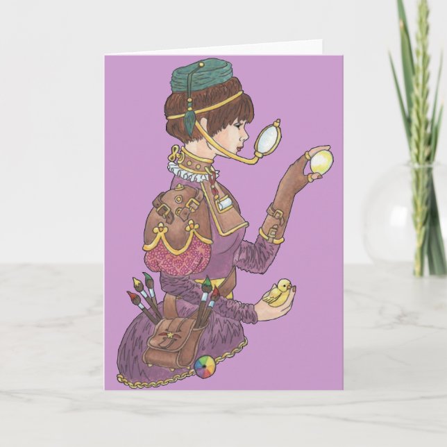 Cartes Pour Fêtes Annuelles Steampunk Pâques (Devant)