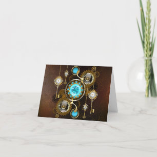 Cartes Pour Fêtes Annuelles Steampunk Rusty Background