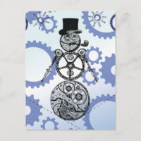 Steampunk Snowman Gear Conception de vacances