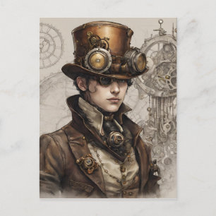 Cartes Pour Fêtes Annuelles Steampunk Victorian Gentleman Artwork