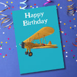 Cartes Pour Fêtes Annuelles Stearman biplane photo pour Pilote, Anniversaire d<br><div class="desc">Carte d'anniversaire avec la photo d'un avion jaune Stearman Biplane. Parfait pour un pilote ou un passionné d'aviation. Customisez-le avec votre propre souhait d'anniversaire de le rendre spécial. Copyright Soar In Style Designs LLC.</div>