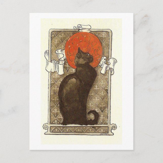Cartes Pour Fêtes Annuelles Steinlein's Cat - Art Nouveau (Devant)