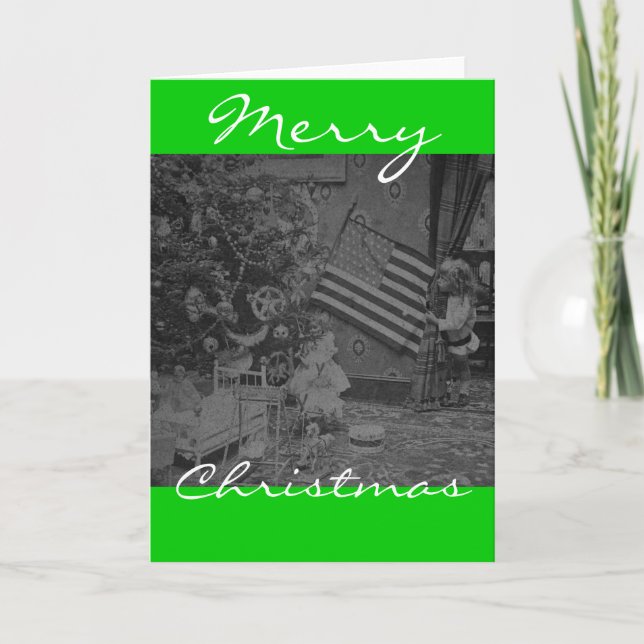 Cartes Pour Fêtes Annuelles Stereoview - Noël patriotique vers 1901 (Devant)