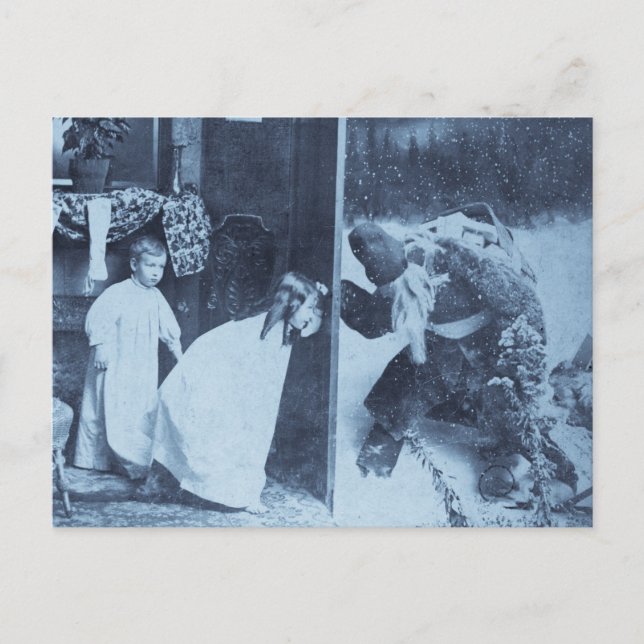 Cartes Pour Fêtes Annuelles Stereoview - Père Noël ? vers 1899 (Devant)