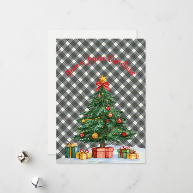 Cartes Pour Fêtes Annuelles Stewart Blue Dress Scottish Clan Tartan Christmas (Devant/Arrière en situation)