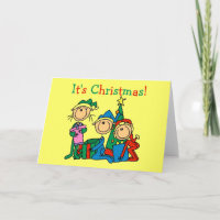 Stick Figure Enfants C'est Noël Tshirts et cadeaux
