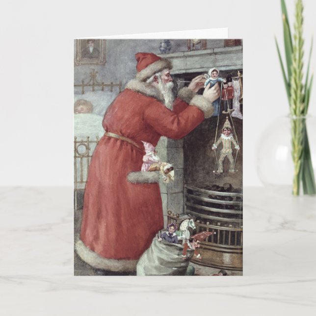 Cartes Pour Fêtes Annuelles Stockage de remplissage père Noël (Devant)