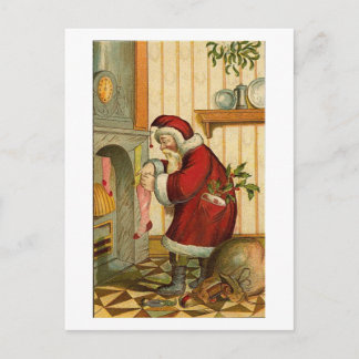 Cartes Pour Fêtes Annuelles Stockage de remplissage Père Noël vintage