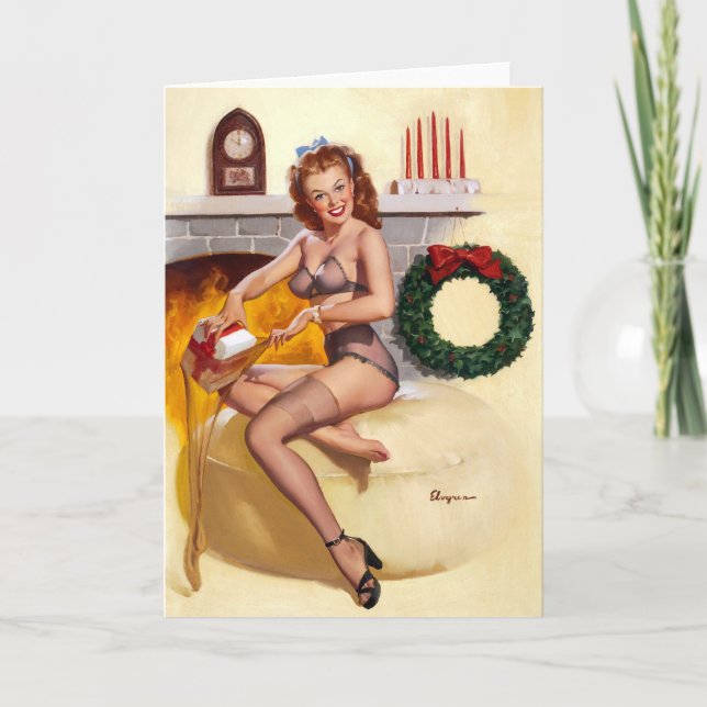 Cartes Pour Fêtes Annuelles Stocker la broche à étouffer vers le haut (Devant)