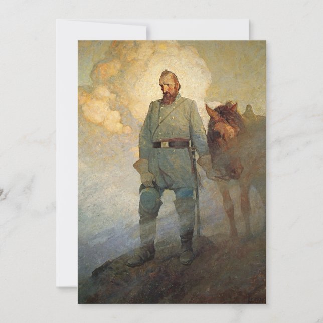 Cartes Pour Fêtes Annuelles Stonewall Jackson par N. C. Wyeth (Devant)