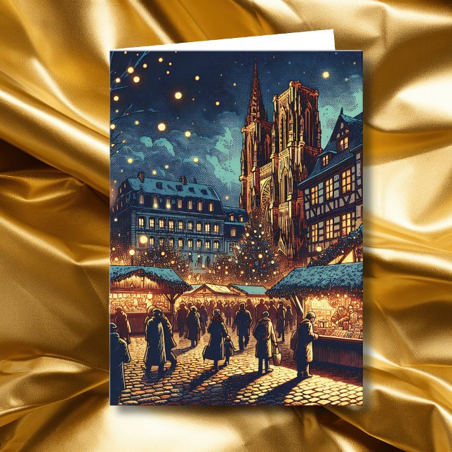 Cartes Pour Fêtes Annuelles Strasbourg, France Joyeux Noël Noël Noël (Créateur téléchargé)