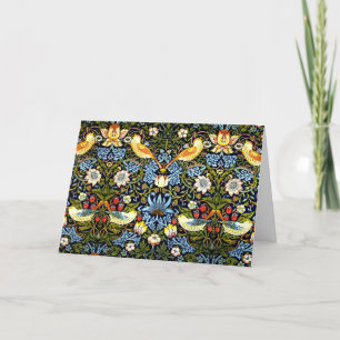 Cartes Pour Fêtes Annuelles Strawberry Thief, un dessin de William Morris