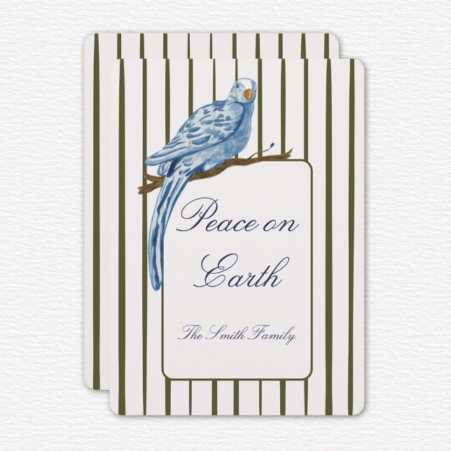 Cartes Pour Fêtes Annuelles Striped Christmas Card (Créateur téléchargé)