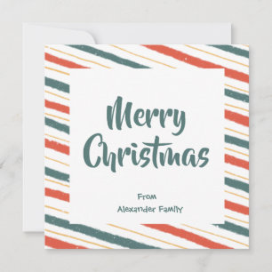 Cartes Pour Fêtes Annuelles Stripes Noël Salutation