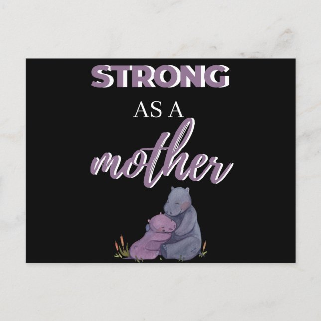 Cartes Pour Fêtes Annuelles Strong As A Mother (Devant)