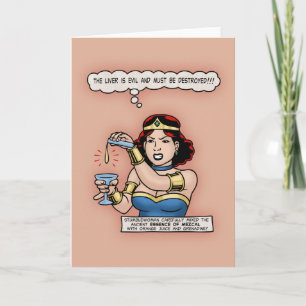 Cartes Pour Fêtes Annuelles Stumblewoman - Le foie est mal