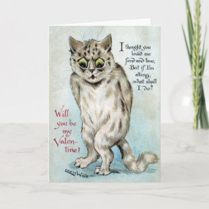 Cartes Pour Fêtes Annuelles Stung Chat Vintage Valentine