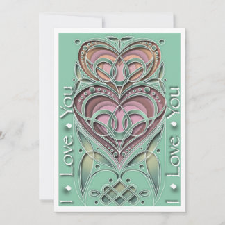 Cartes Pour Fêtes Annuelles Style celtique Valentine Coeur