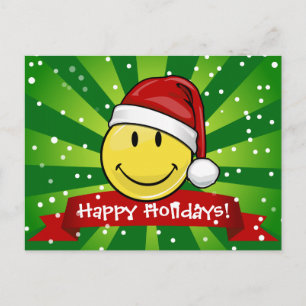 Cartes Pour Fêtes Annuelles Style classique de vacances de visage