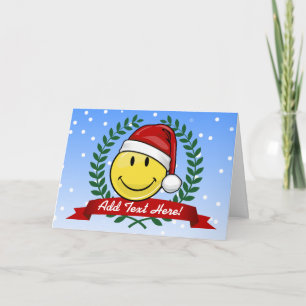 Cartes Pour Fêtes Annuelles Style de vacances face classique