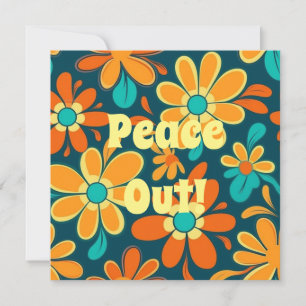 Cartes Pour Fêtes Annuelles Style Hippie coloré personnalisé Paix Super