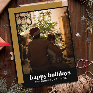 Cartes Pour Fêtes Annuelles Style moderne minimaliste photo de famille Noël