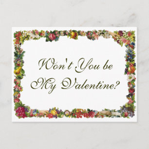 Cartes Pour Fêtes Annuelles Style rétro Colorful Vintage Valentine Fleurs