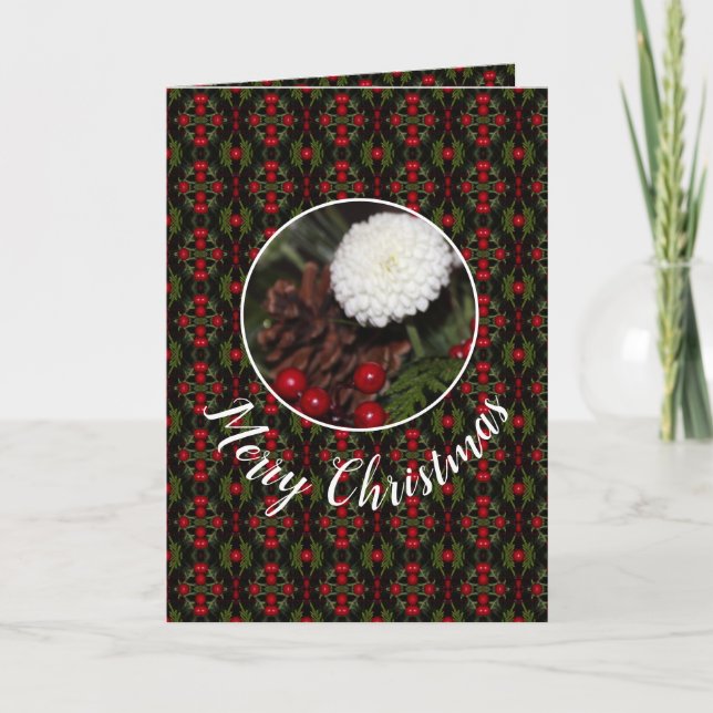 Cartes Pour Fêtes Annuelles Style rouge et vert (Devant)