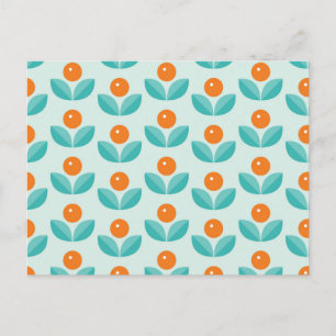 Cartes Pour Fêtes Annuelles Style scandinave Motif géométrique orange